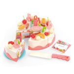 Tort urodzinowy do krojenia świeczki owoce 40 el., zabawka dla dzieci, Woopie