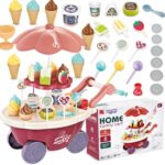 Sklep food truck cukiernia wózek stoisko z lodami słodyczami dźwięk światło + 36 akc, zabawka dla dzieci, Woopie