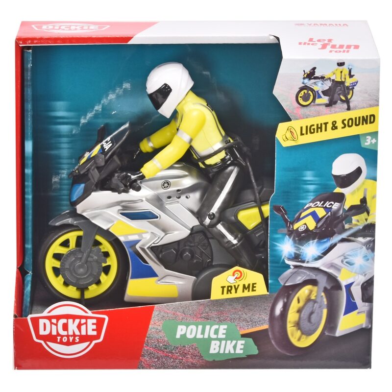 Sos motocykl policyjny 17 cm, zabawka dla dzieci, Dickie