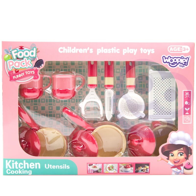 Zestaw kucharza akcesoria przybory kuchenne 12 el., zabawka dla dzieci, Woopie