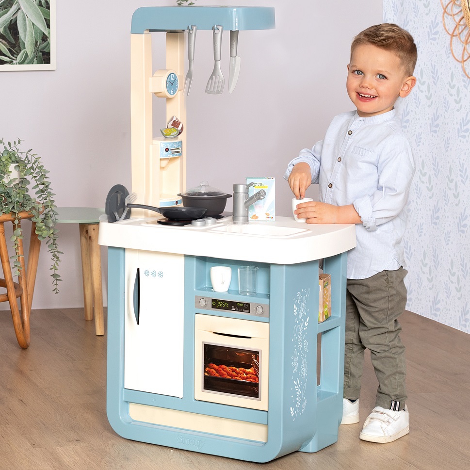 Kuchnia bon appetit - niebieska, elektroniczna, zabawka dla dzieci Smoby