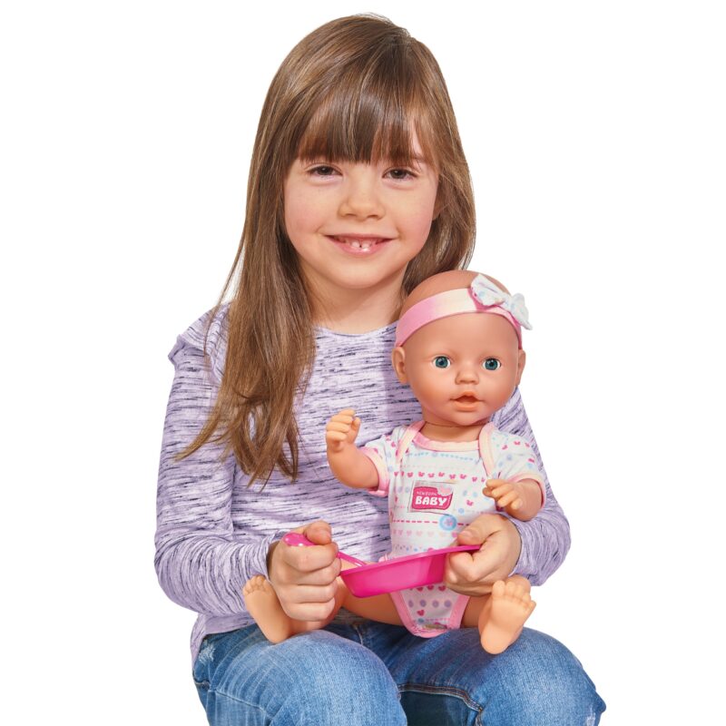 Lalka New Born Baby bobas + akcesoria, 38 cm, zabawka dla dzieci SIMBA