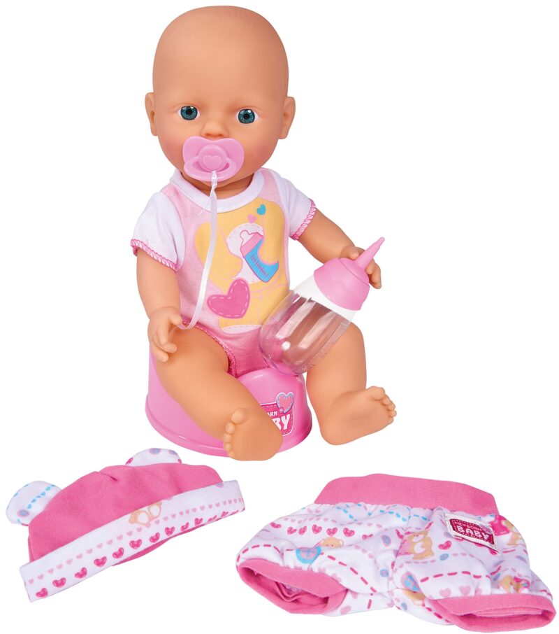 Lalka pijąca i siusiająca Simba bobas z zestawem ubranek new born baby, zabawka dla dzieci