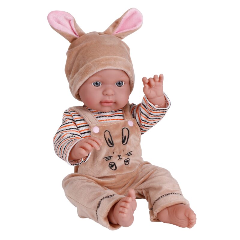 Lalka bobas w ubranku króliczek 46 cm, zabawka dla dzieci, Woopie