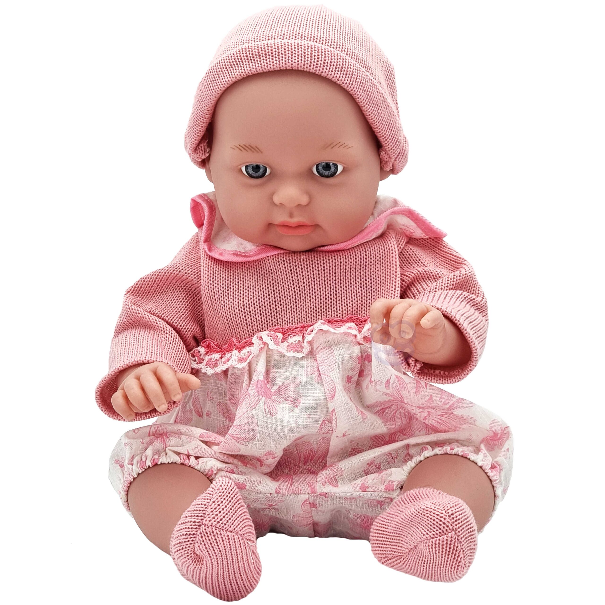 Ubranko dla lalki zestaw sukienka czapeczka 43 - 46 cm różowy, zabawka dla dzieci, Woopie
