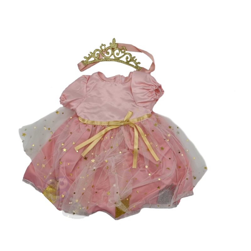 Ubranko dla lalki zestaw królewny suknia + korona 43-46 cm, zabawka dla dzieci, Woopie