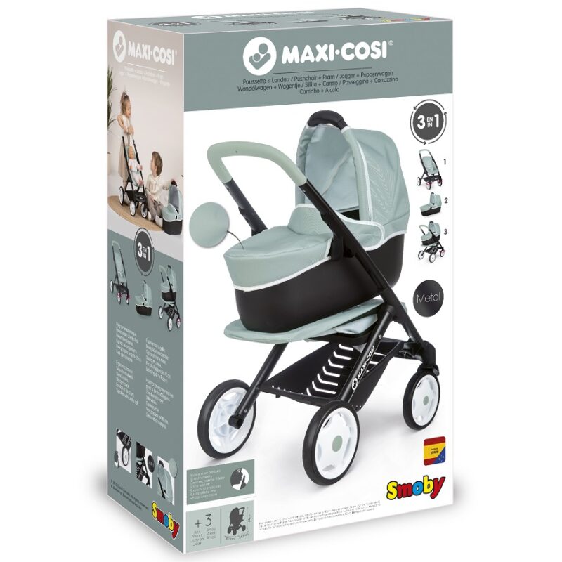 Wózek dla lalek mAXI cosi quinny 3w1 wózek głęboki gondola spacerówka, zabawka dla dzieci, Smoby