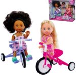 Lalka Evi z przyjaciółką na rowerach, zabawka dla dzieci, Simba