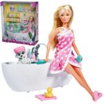 Lalka Steffi w kąpieli - szop pracz, zabawka dla dzieci, Simba