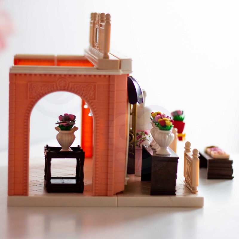 Domek dla lalek - rodzina królików, kwiaciarnia + figurka, zabawka dla dzieci, Woopie