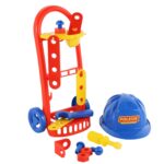 Zestaw mechanik wózek kask 14 akcesoriów, zabawka dla dzieci