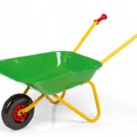 Metalowa taczka ogrodowa, budowlana - zielona, zabawka dla dzieci, Rolly Toys