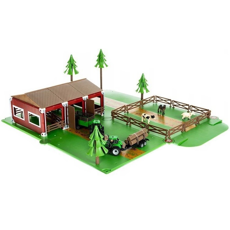 Farma z figurkami zwierząt i dwa traktorki, Woopie, zabawka dla dzieci