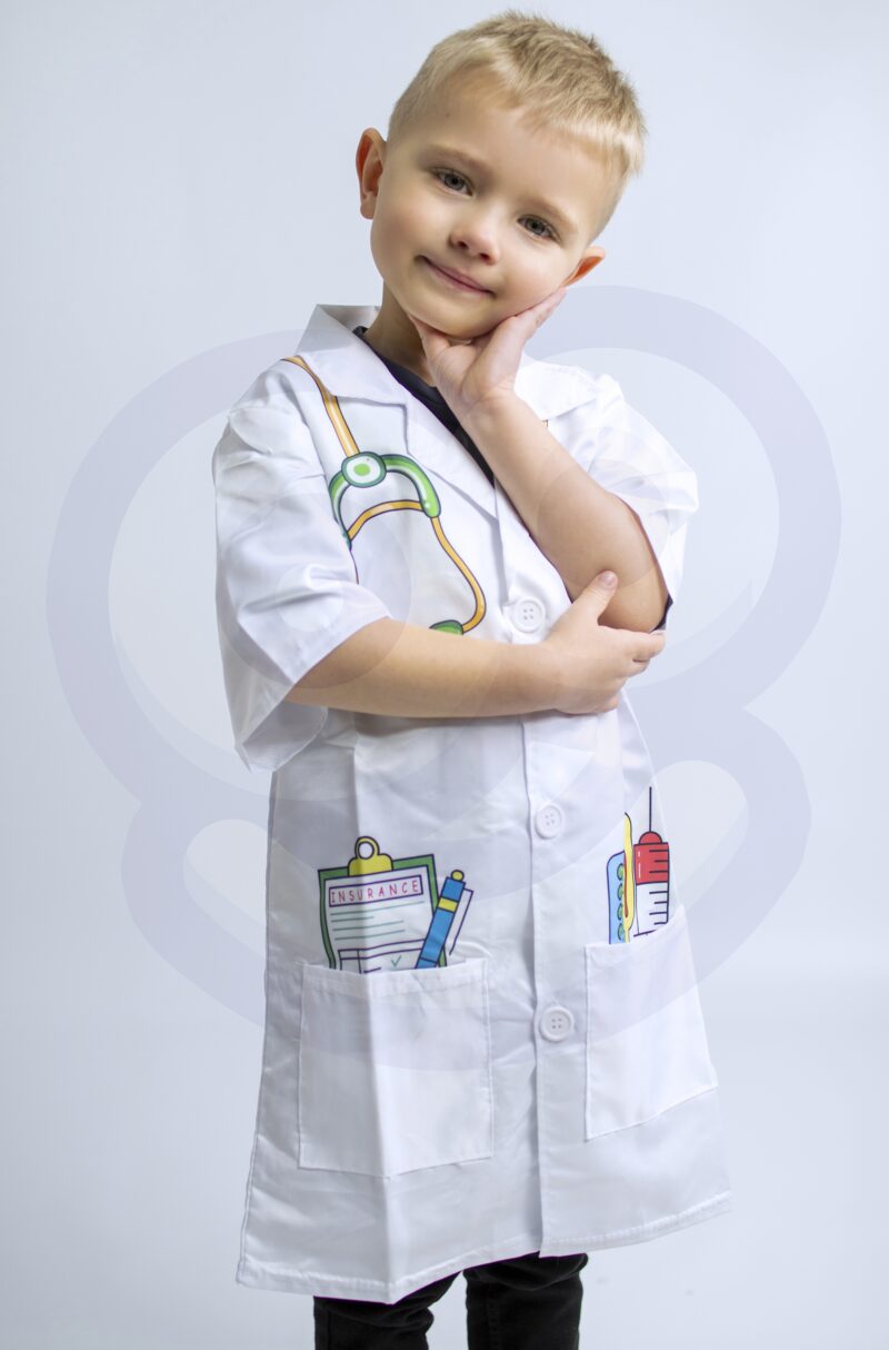 Strój fartuch lekarza doktora ubranko dla dzieci do ok. 120 cm, zabawka dla dzieci, Woopie