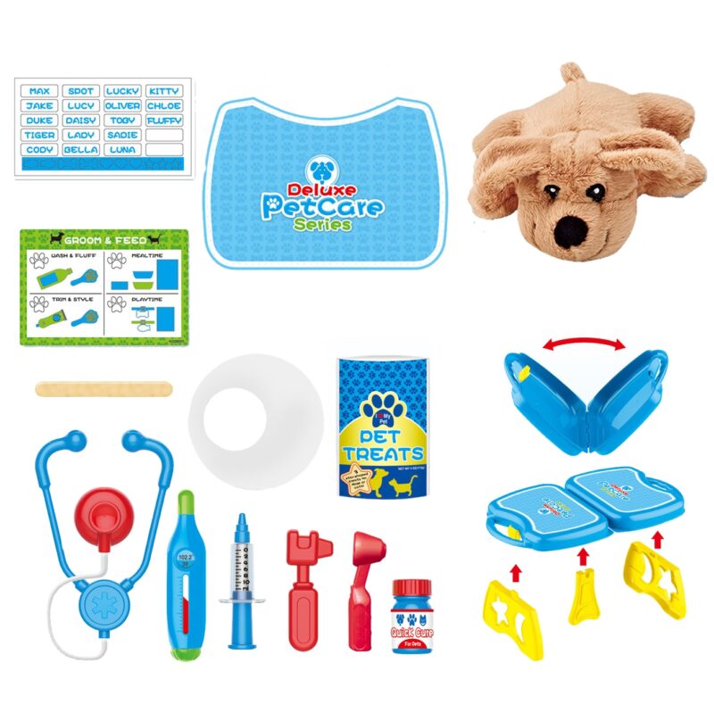 Mały weterynarz, gabinet lekarski, walizka z akcesoriami i piesek, zabawka dla dzieci Woopie