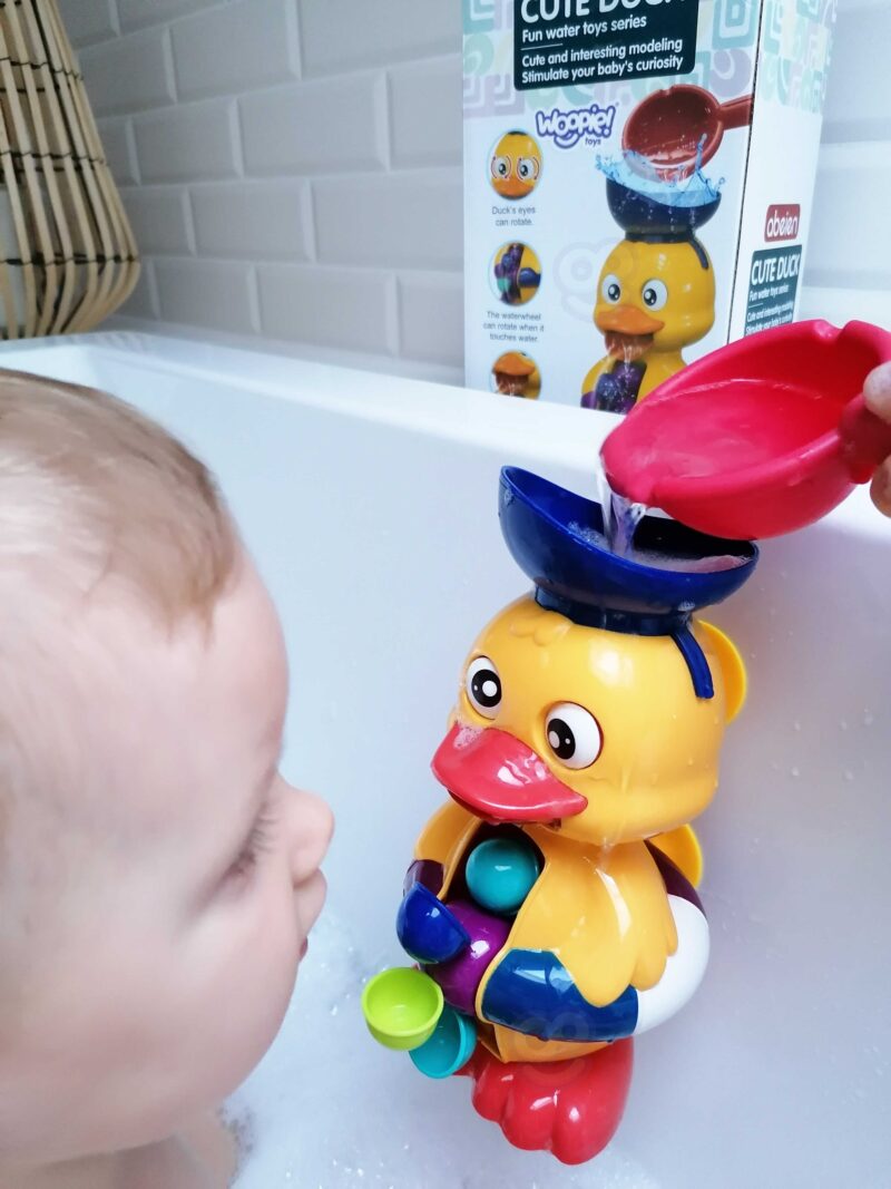 Kaczuszka zabawka wodna do kąpieli kołowrotek przelewowa, zabawka dla dzieci, Woopie
