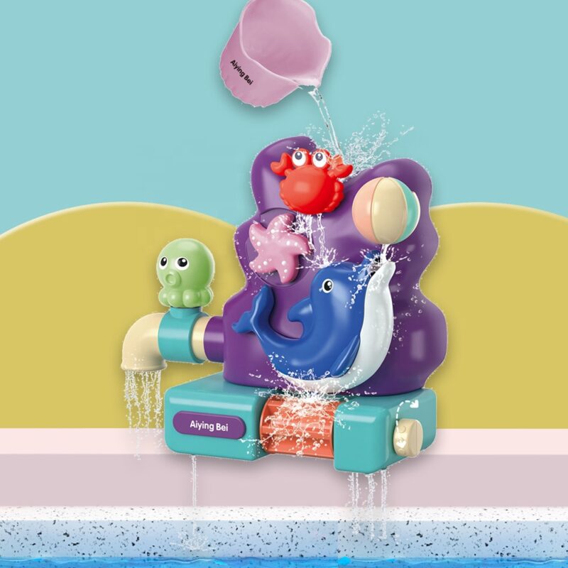 Zabawka wodna do kąpieli - delfinek + kubeczek, zabawka dla dzieci, Woopie
