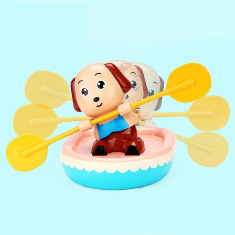 Zabawka do kąpieli nakręcany wiosłujący piesek ponton, zabawka dla dzieci, Woopie