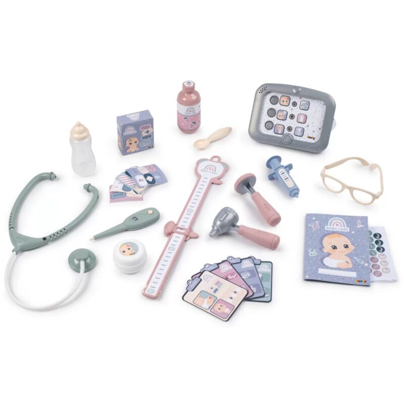 Baby care centrum medyczne opieki dla lalek z elektronicznym tabletem + 24 akc., zabawka dla dzieci, Smoby