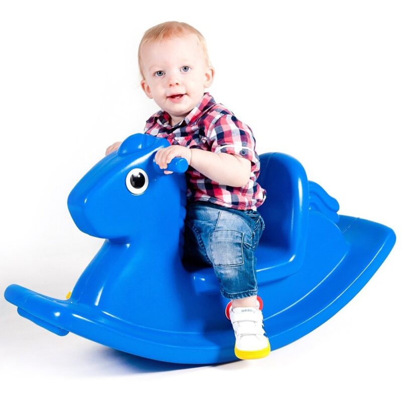 Niebieski koń na biegunach - bujak, zabawka dla dzieci, Little Tikes