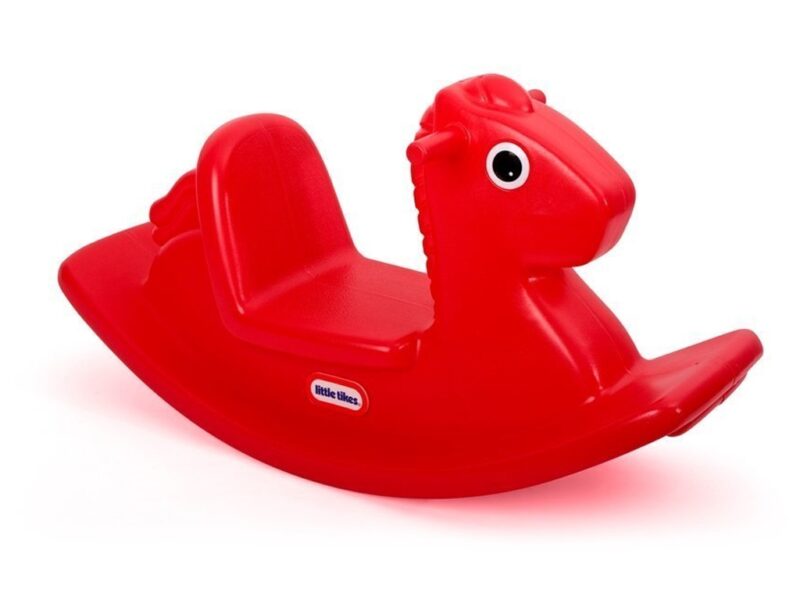 Koń na biegunach, czerwony bujak - konik, zabawka dla dzieci, Little Tikes