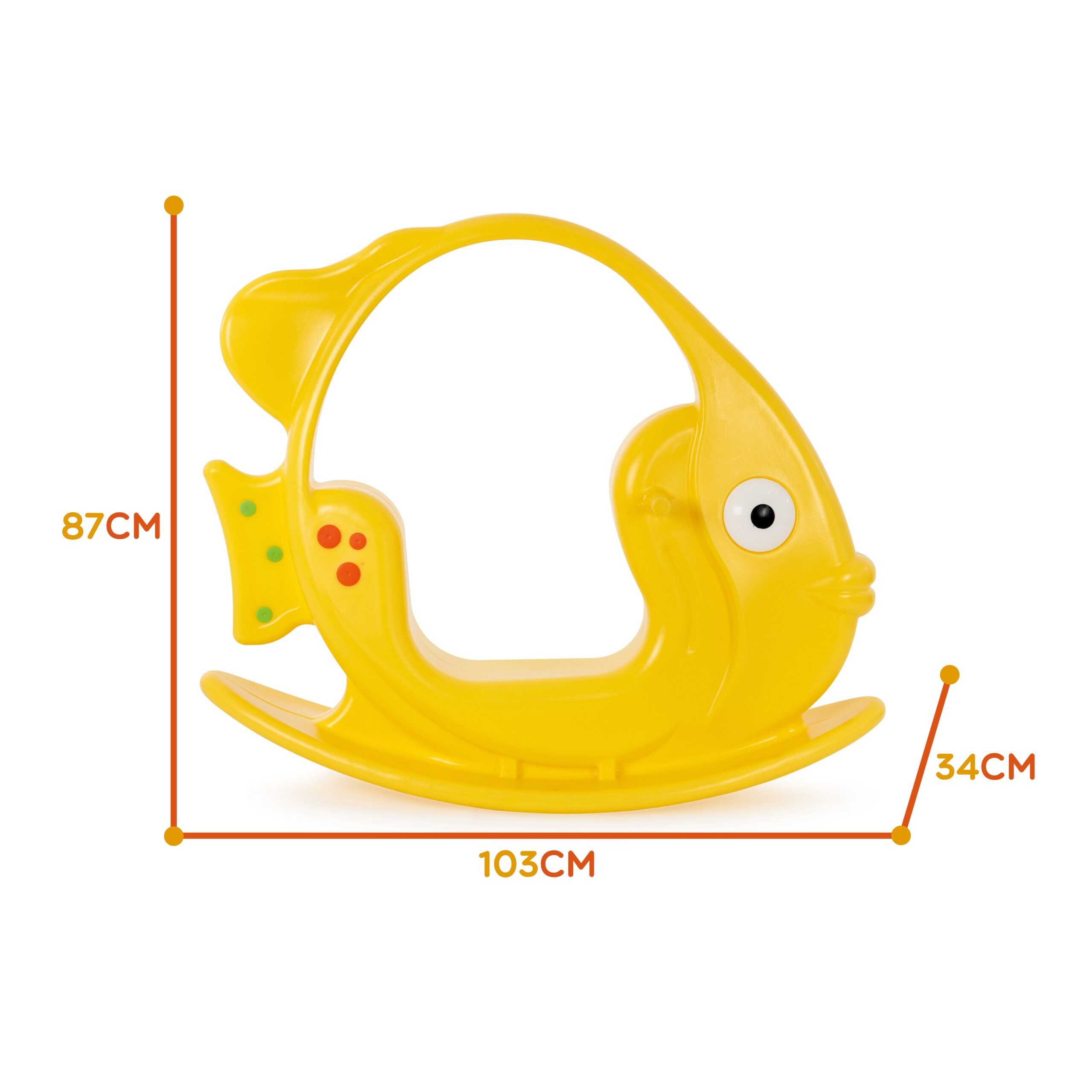 Bujak rybka - żółty, do 35 kg, zabawka dla dzieci, Woopie