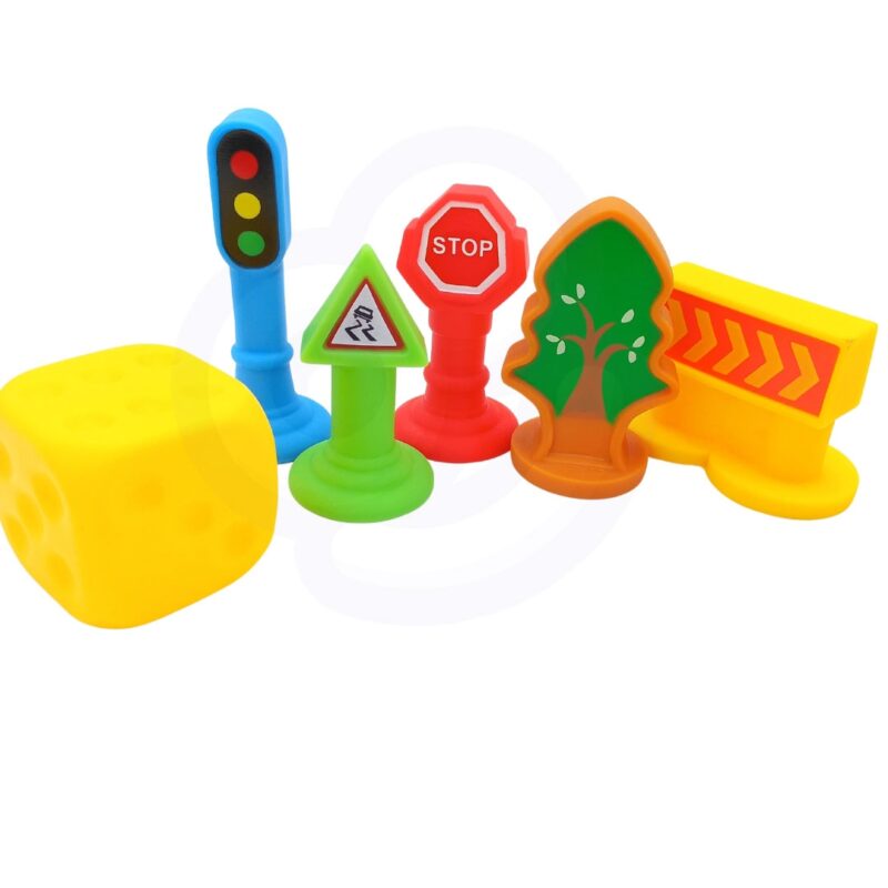 Mata - droga dla samochodzików, zestaw dinozaury, auta + znaki drogowe, zabawka dla dzieci, Woopie