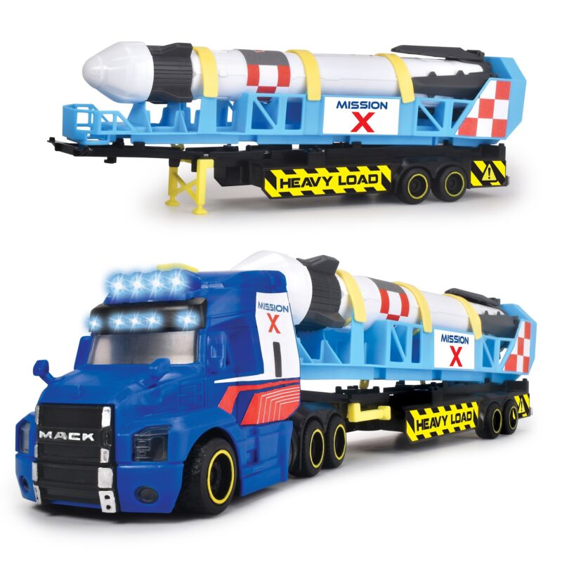 Ciężarówka z rakietą - space mission truck, 41 cm, zabawka dla dzieci, Dickie city