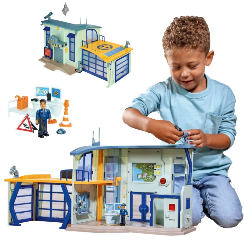 Strażak sam - remiza policyjna + figurka, zabawka dla dzieci, Simba