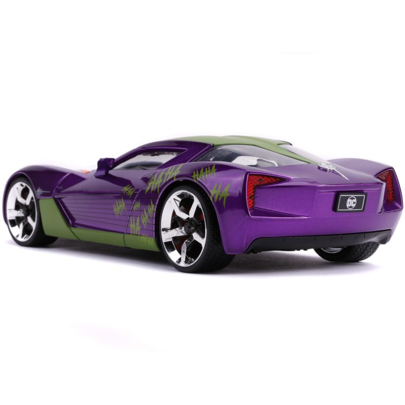 Joker - samochód chevy corvette stingray, figurka, 1:24, zabawka dla dzieci, Jada