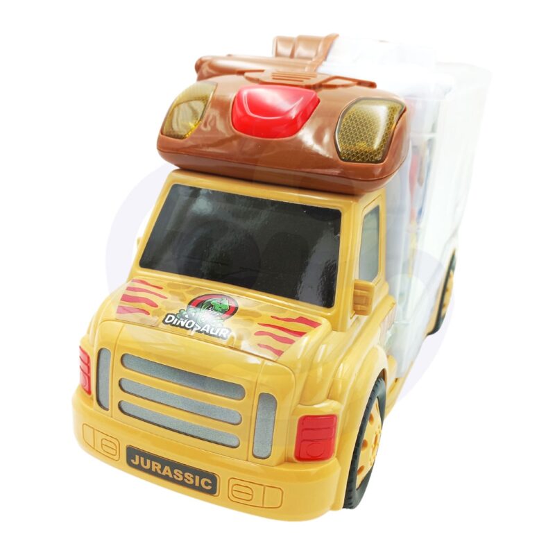 Zestaw samochód 2w1 - walizka + dinozaury figurki 6 szt., zabawka dla dzieci, Woopie