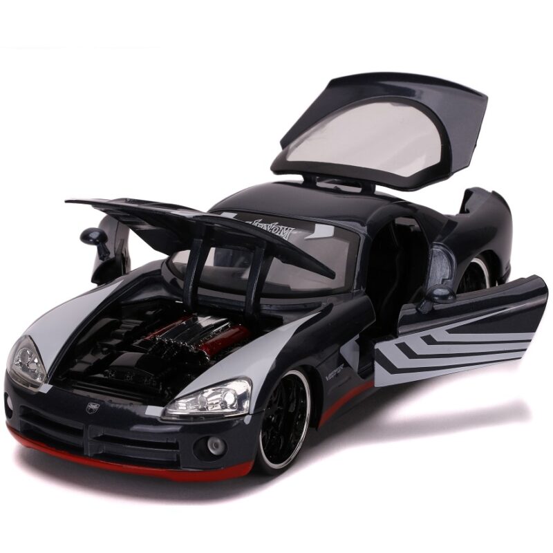 Marvel samochód venom 2008 dodge viper, figurka, skala 1:24, zabawka dla dzieci, Jada