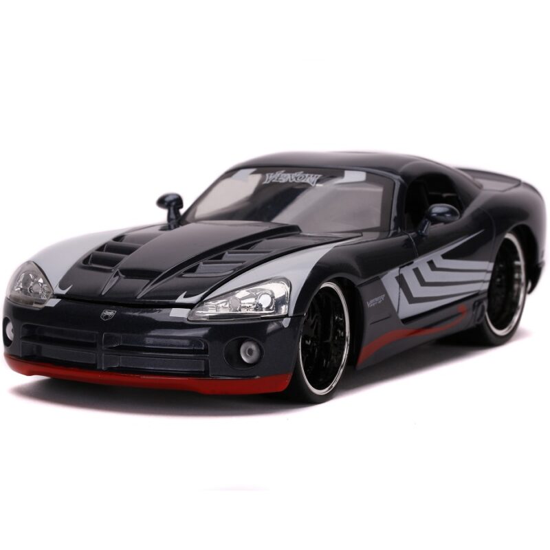 Marvel samochód venom 2008 dodge viper, figurka, skala 1:24, zabawka dla dzieci, Jada