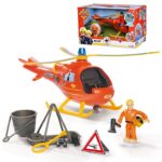 Strażak sam - helikopter wallaby z figurką tom ratowniczy, zabawka dla dzieci, Simba
