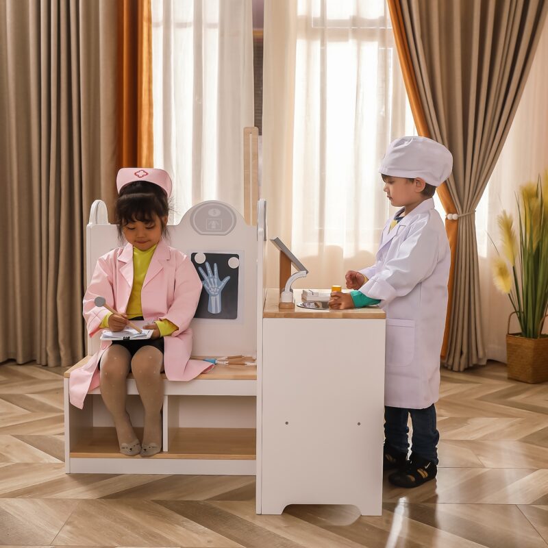 Wielofunkcyjne drewniane centrum medyczne, zabawka dla dzieci, Viga