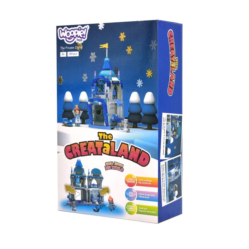 Klocki dla dzieci - zamek - lodowa kraina, 199 elementów, zabawka dla dzieci, Woopie