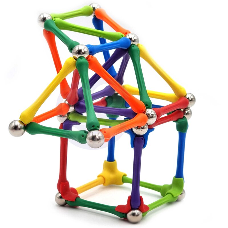 Klocki magnetyczne konstrukcyjne układanka kreatywna 110 el., zabawka dla dzieci, Woopie