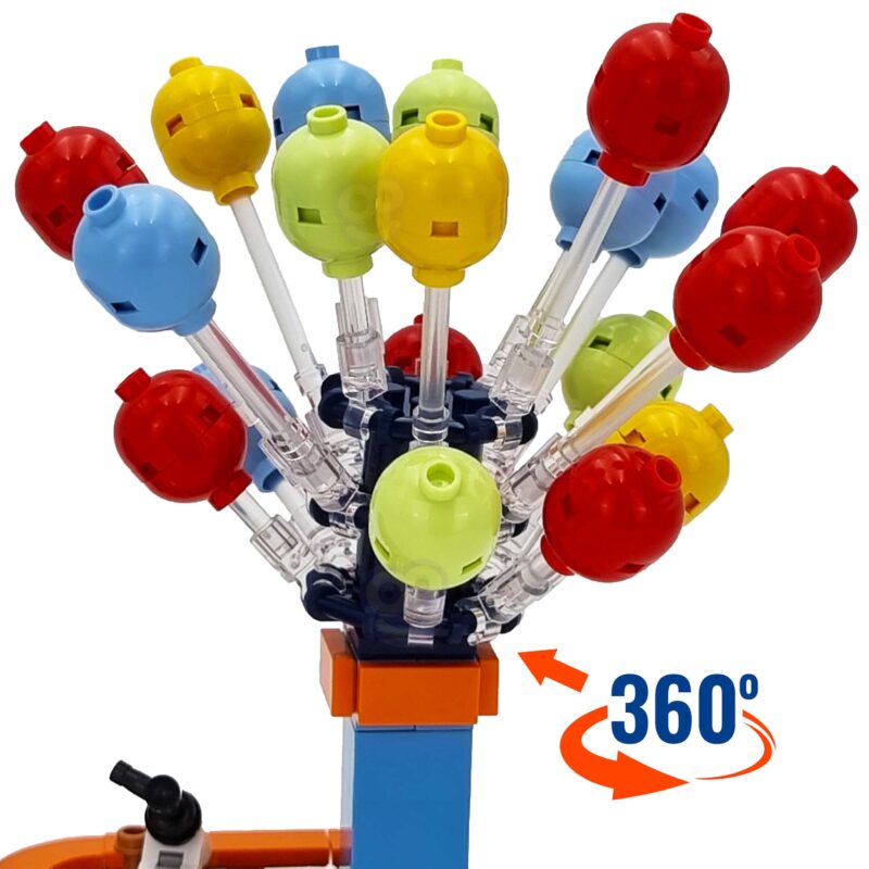 Klocki dla dzieci - latający dom z balonami, 240 elementów, zabawka dla dzieci, Woopie