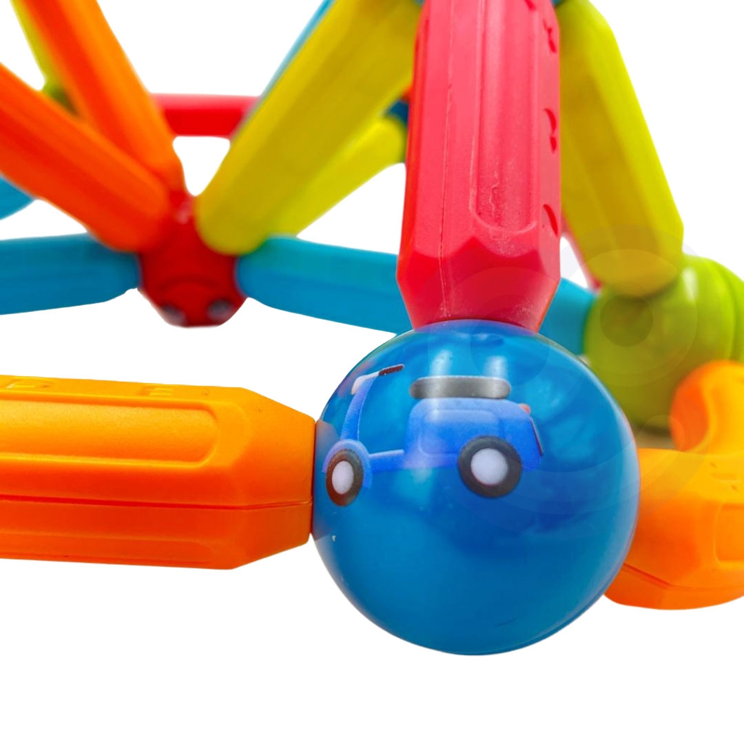 Magnetyczne klocki konstrukcyjne edukacyjne 128 el., zabawka dla dzieci, Woopie