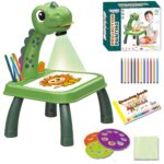 Tablica do rysowania projektor dinozaur + flamastry, zabawka dla dzieci, Woopie
