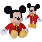 Disney maskotka myszka Mickey w połyskującym czerwonym smokingu 25 cm, zabawka dla dzieci, Simba