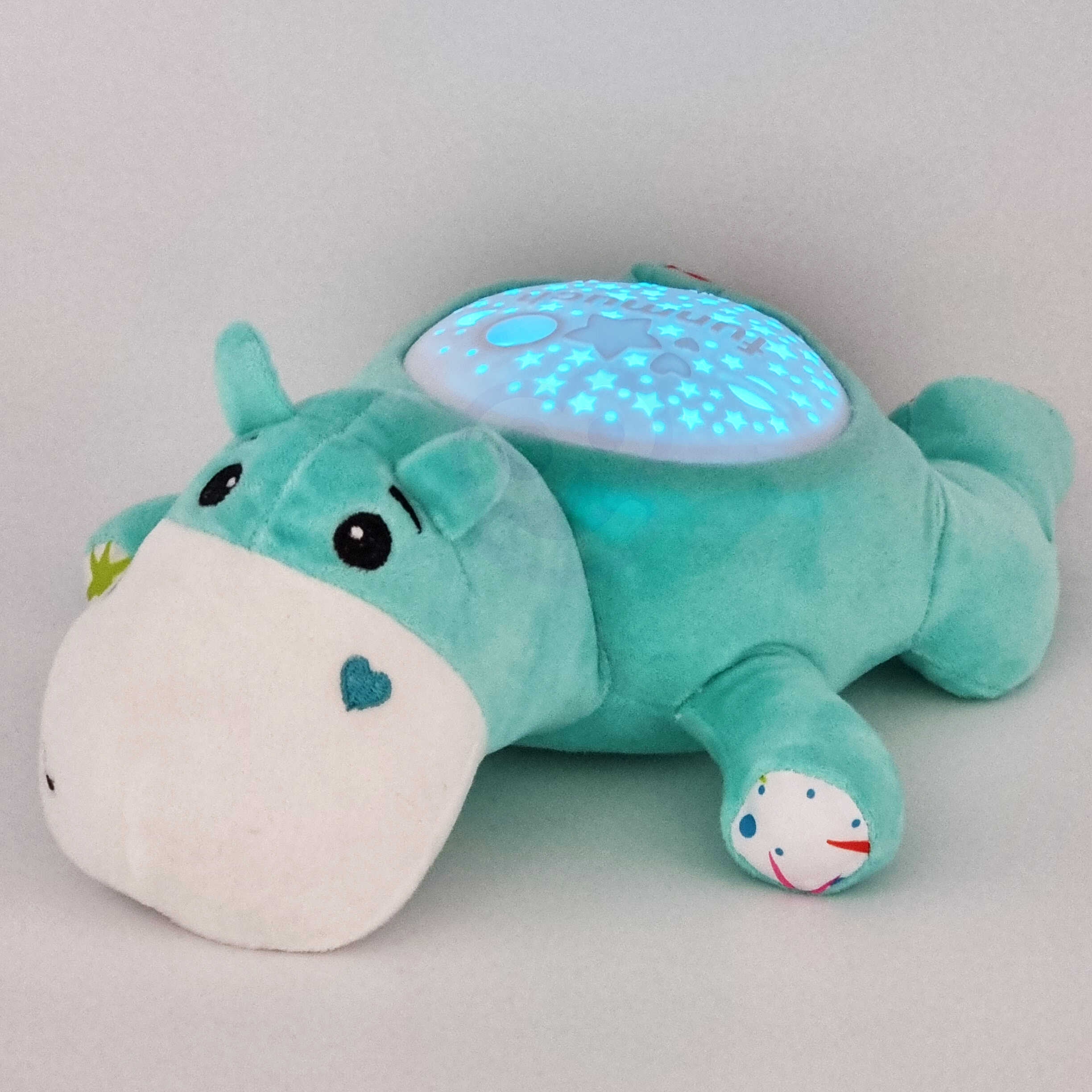 Przytulanka projektor 2w1 usypiacz hipopotam, zabawka dla dzieci, Woopie
