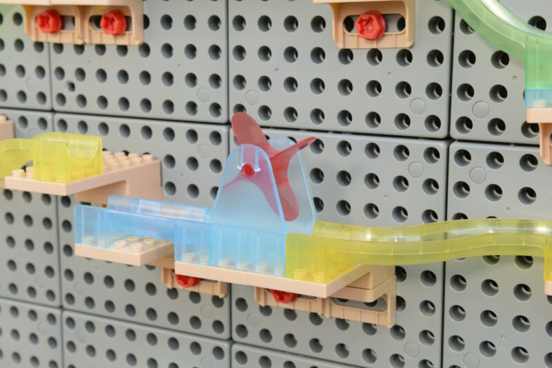 Zestaw konstrukcyjny tor dla piłek tablica STEM 120elementów, zabawka dla dzieci, Masterkidz