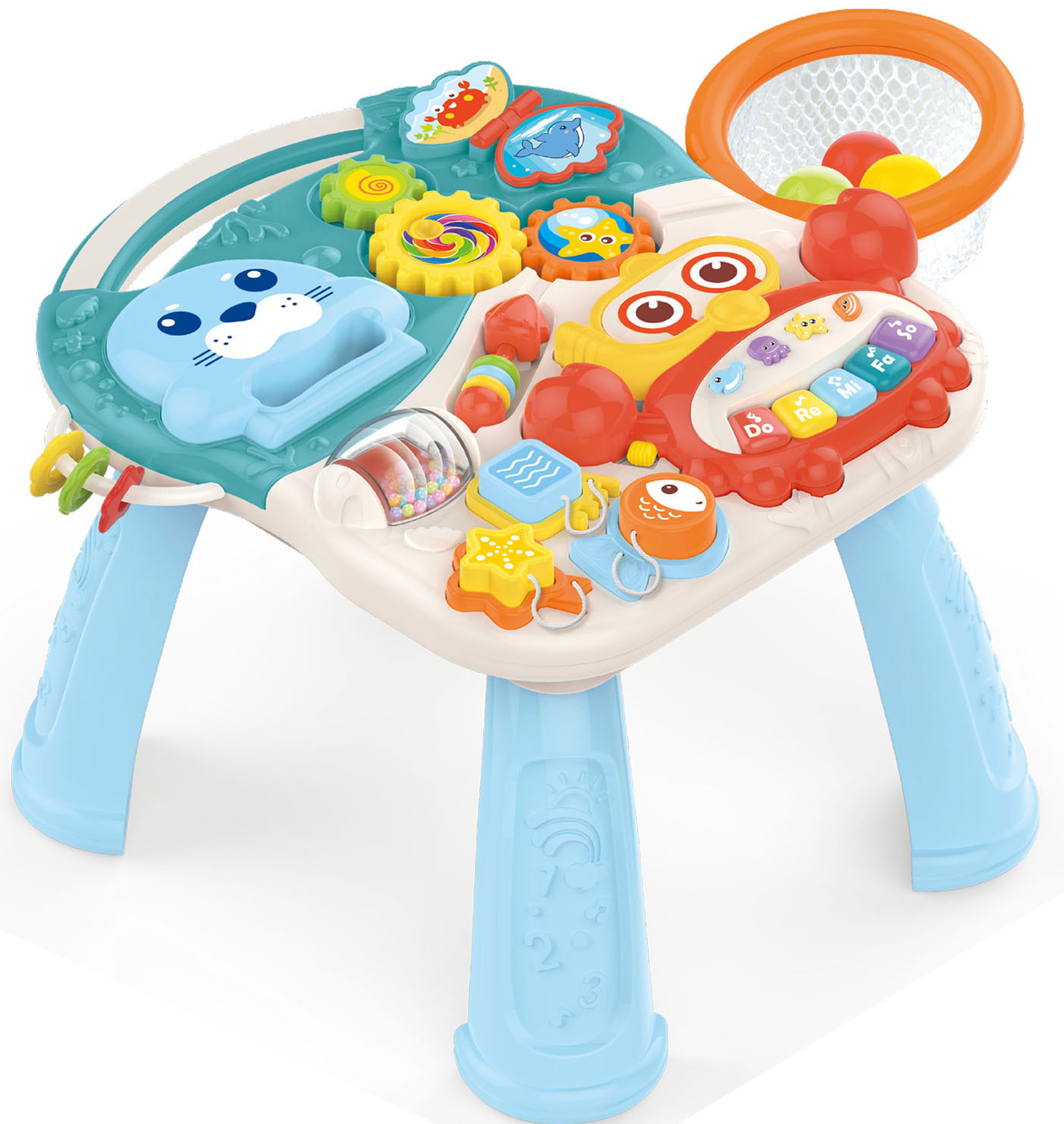 Baby pchacz chodzik stolik edukacyjny hulajnoga jeździk 4w1, zabawka dla dzieci, Woopie