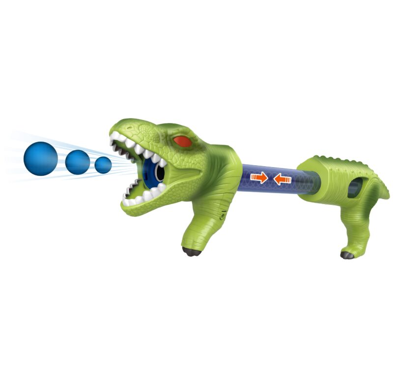 Pistolet na piłki kulki piankowe wyrzutnia automatyczna dinozaur 9 el., zabawka dla dzieci, Woopie