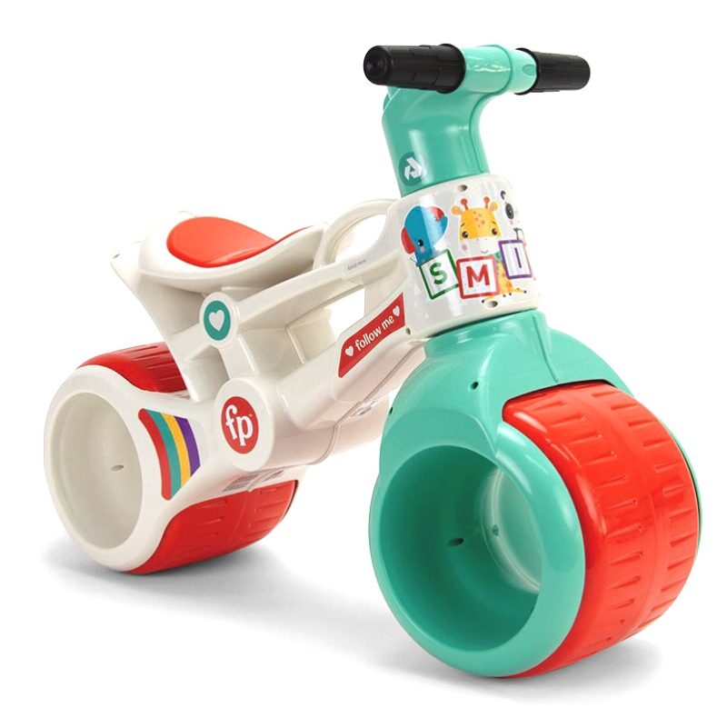 Jeździk rowerek biegowy fisher price szerokie koła, zabawka dla dzieci, INJUSA