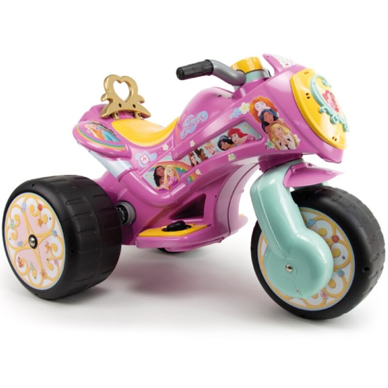 Trzykołowiec księżniczki disneya jeździk dla dzieci na akumulator 6v, zabawka dla dzieci, INJUSA