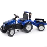 Traktor na pedały New Holland duży z przyczepką od 3 lat, zabawka dla dzieci, FALK