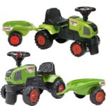 Traktorek baby Claas axos 310 zielony z przyczepką od 1 roku, zabawka dla dzieci, FALK
