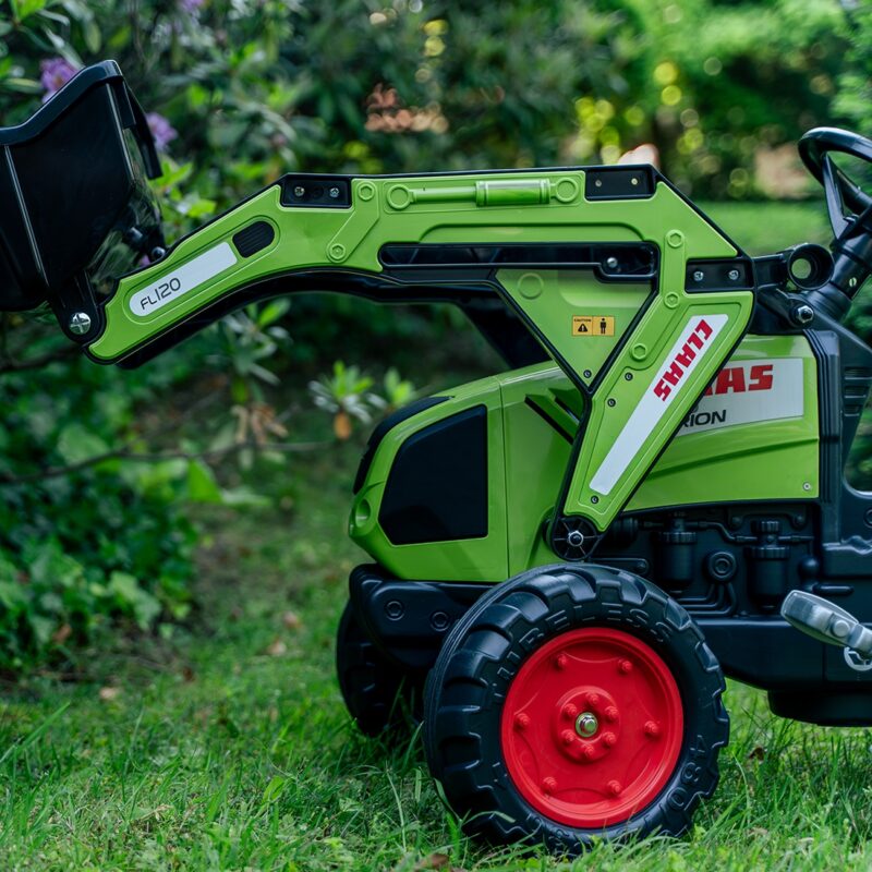 Traktor na pedały z łyżką i przyczepką - zielony, Claas od 3 lat, zabawka dla dzieci, FALK